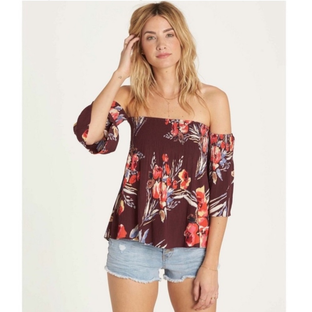 NWT Billabong free flows off shoulder top medium